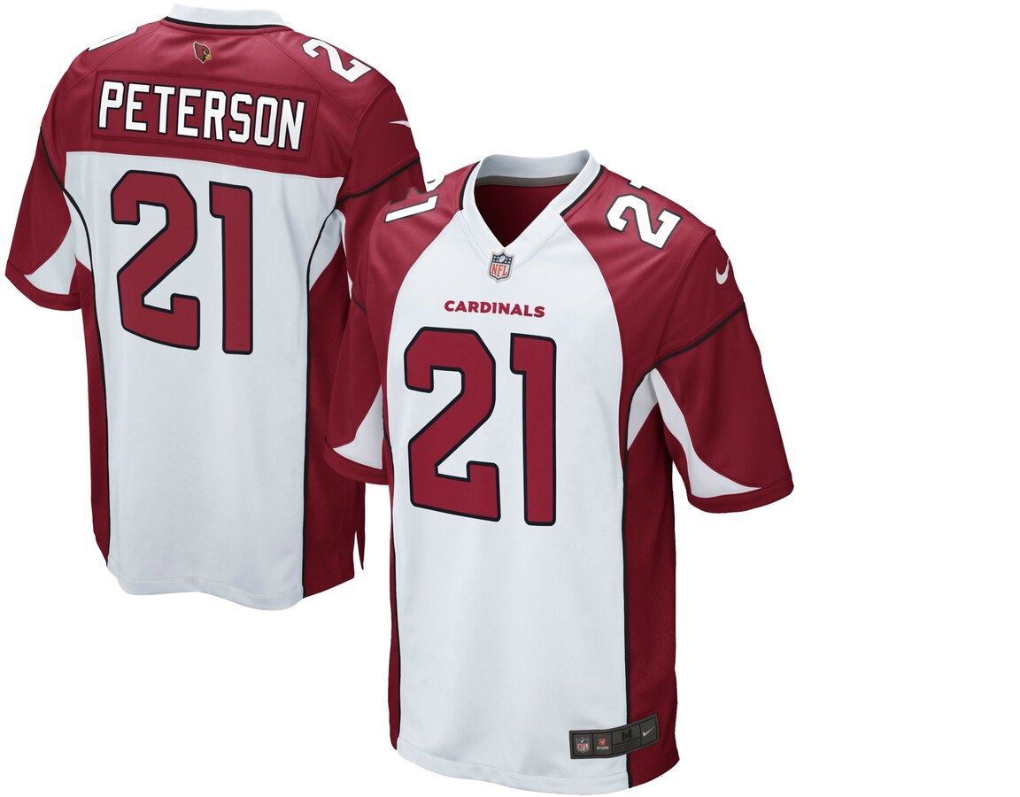 Men Arizona Cardinals 21 Patrick Peterson Nike White Game Football NFL Jersey